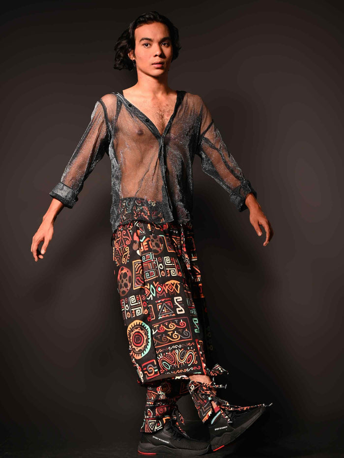 Men's Abstract Graphic Vintage Hippy Harem Pants For Yoga Dance Travel image 7