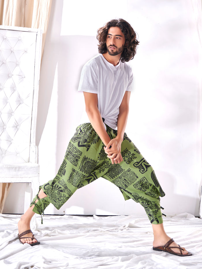 Men's Afghani Arabic Print Bohemian Hippy Harem Pant image 2