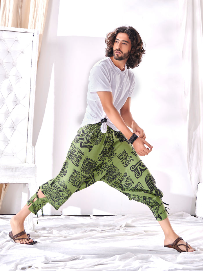Men's Afghani Arabic Print Bohemian Hippy Harem Pant image 5