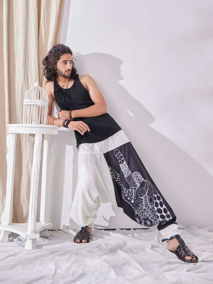 Men's Aladdin Ninja Hippy Boho Harem Pants For Yoga Dance Travel image 1