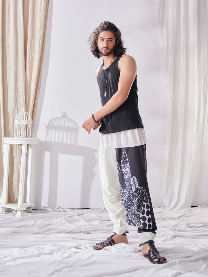 Men's Aladdin Ninja Hippy Boho Harem Pants For Yoga Dance Travel image 3