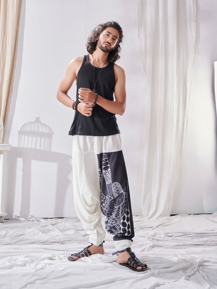 Men's Aladdin Ninja Hippy Boho Harem Pants For Yoga Dance Travel image 4