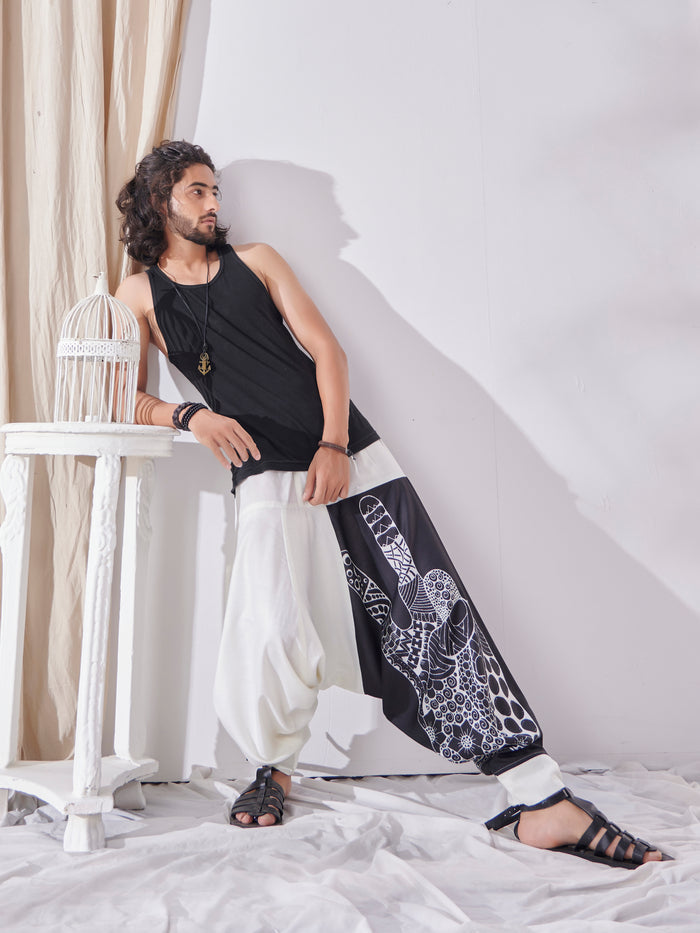 Men's Aladdin Ninja Hippy Boho Harem Pants For Yoga Dance Travel image 5