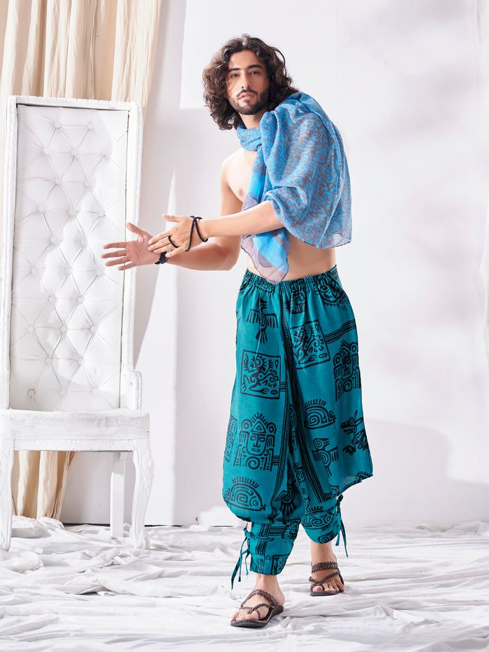 Men's Arabic Style Gypsy Harem Boho Travel Pant image 2