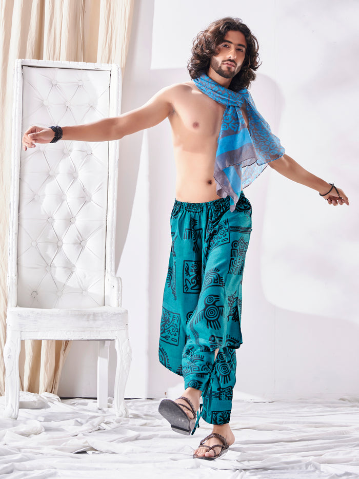 Men's Arabic Style Gypsy Harem Boho Travel Pant image 3