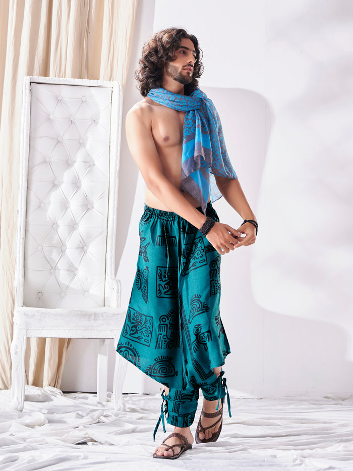 Men's Arabic Style Gypsy Harem Boho Travel Pant image 4
