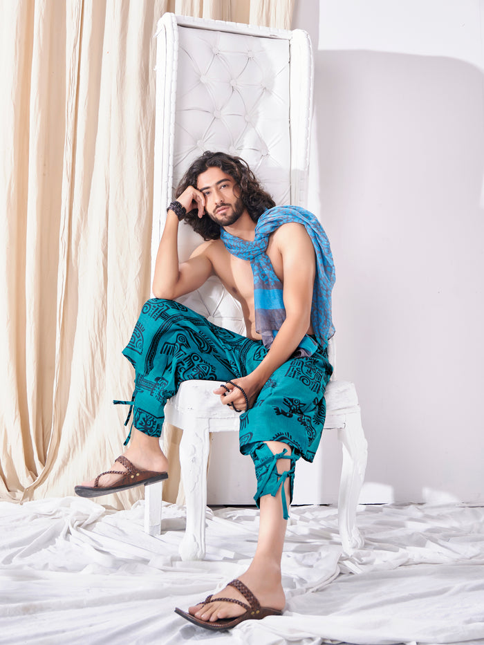 Men's Arabic Style Gypsy Harem Boho Travel Pant image 5