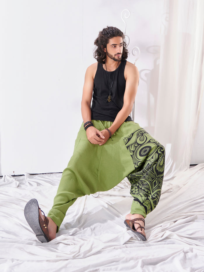 Men's Baggy Gypsy Hippy Boho Harem Pants For Yoga Dance Travel image 1