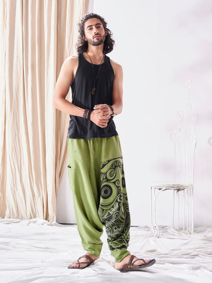 Men's Baggy Gypsy Hippy Boho Harem Pants For Yoga Dance Travel image 2