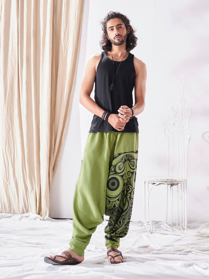 Men's Baggy Gypsy Hippy Boho Harem Pants For Yoga Dance Travel image 3