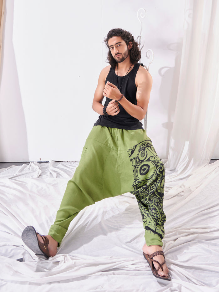 Men's Baggy Gypsy Hippy Boho Harem Pants For Yoga Dance Travel image 6