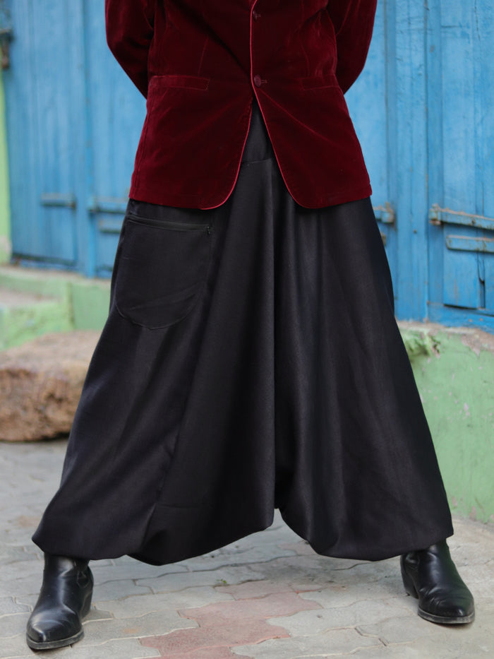 Men's Black Harem Pants For Fashion Travel Dance Yoga - Casual Pants