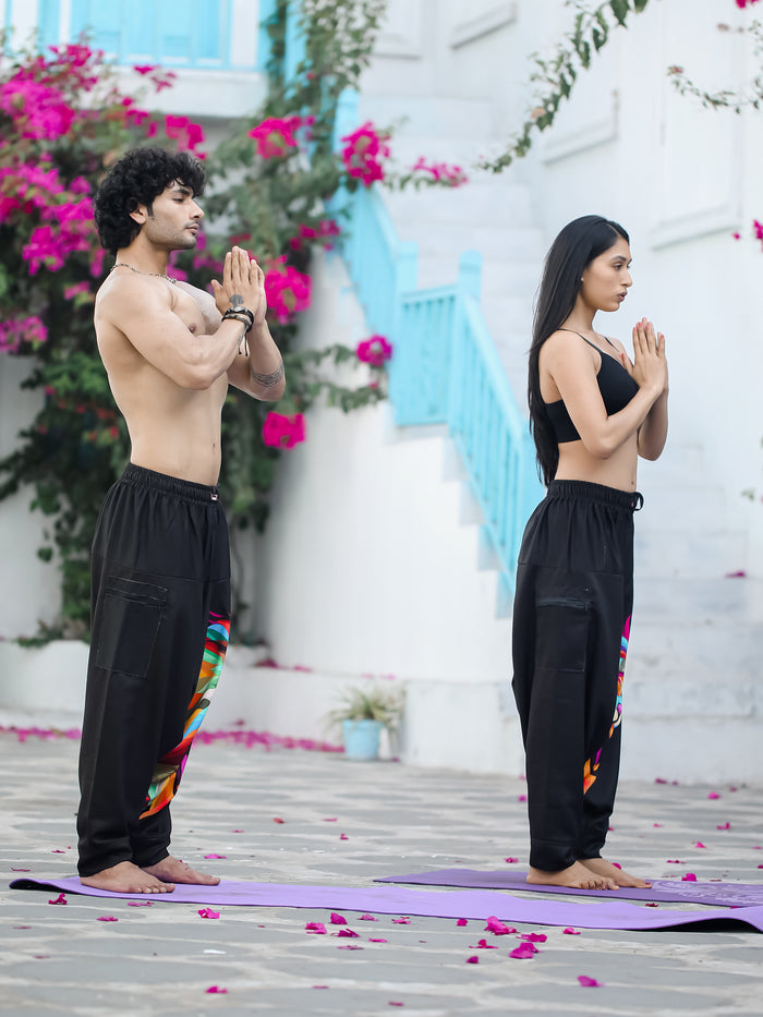 Men's Lion Print Baggy Harem Pants Plus Size - Unisex Boho Dance Yoga Pants H75 Enimane