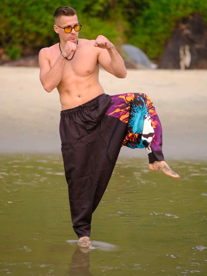 Men's Flame Fusion Afghani Bohemian Harem Pants For Travel Dance Yoga image 3