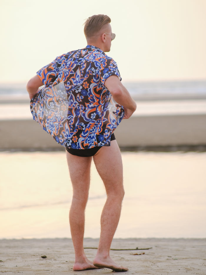 Buy Men's Floral Odyssey Oversized Floral Net Shirt