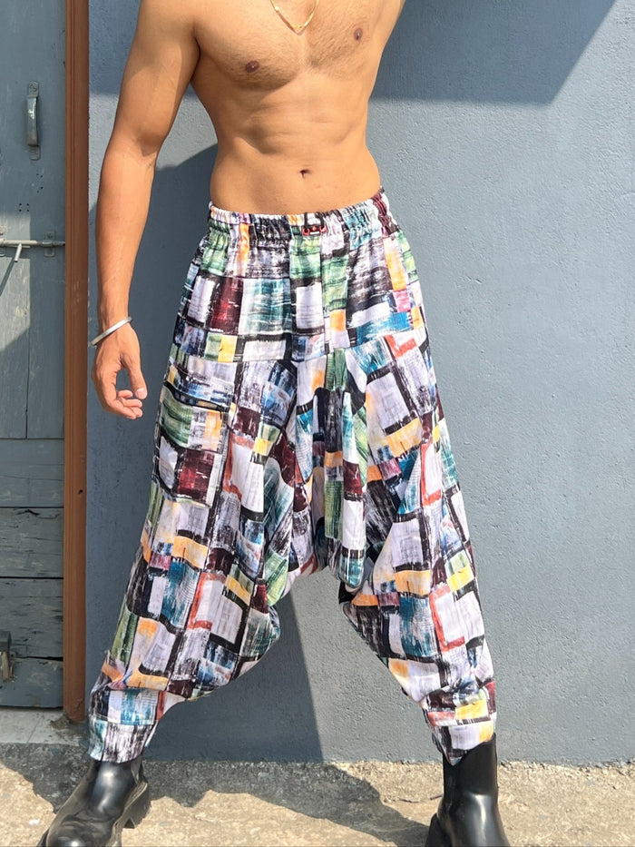 Men's Harem Pant For Yoga Dance Travel Track Geometric print