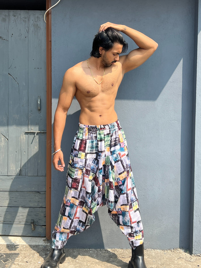 Men's Harem Pant For Yoga Dance Travel Track Geometric print