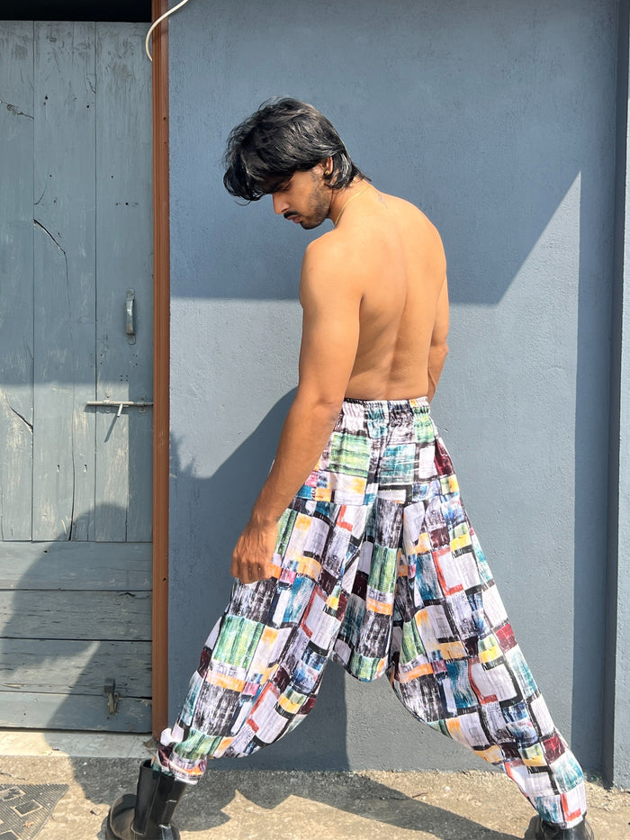 Men's Harem Pant For Yoga Dance Travel Track Geometric print