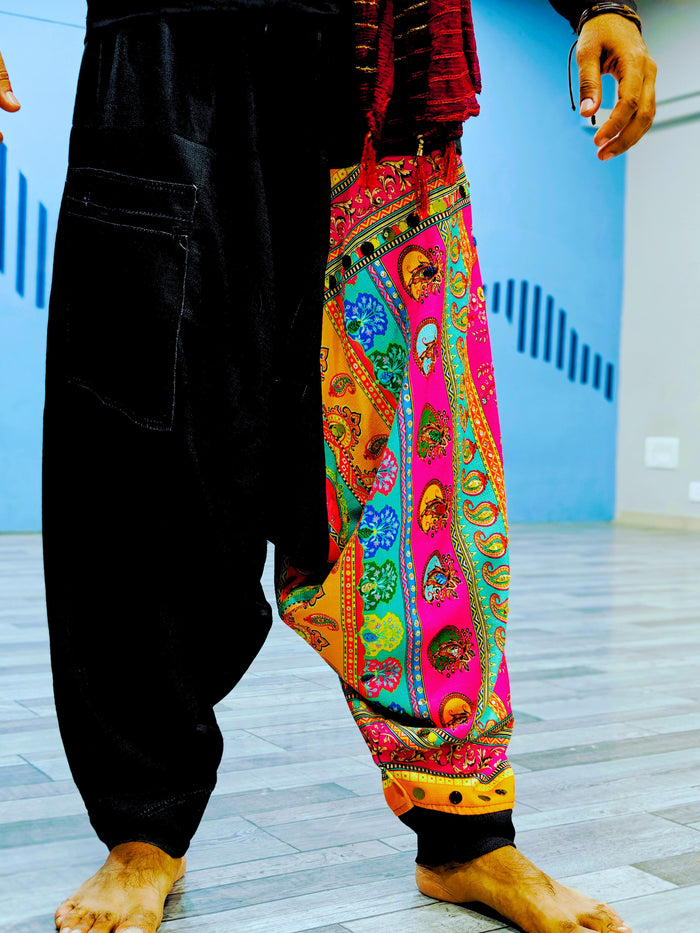 Men's Harem Pants For Garba | Navaratri Festival Print With Hand Work