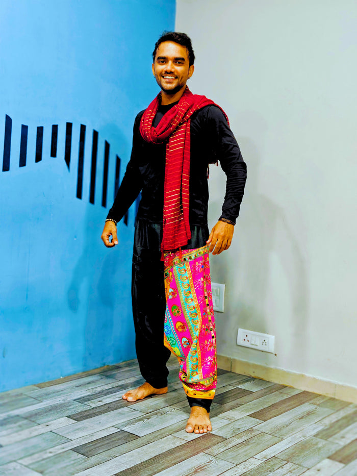 Men's Harem Pants For Garba | Navaratri Festival Print With Hand Work