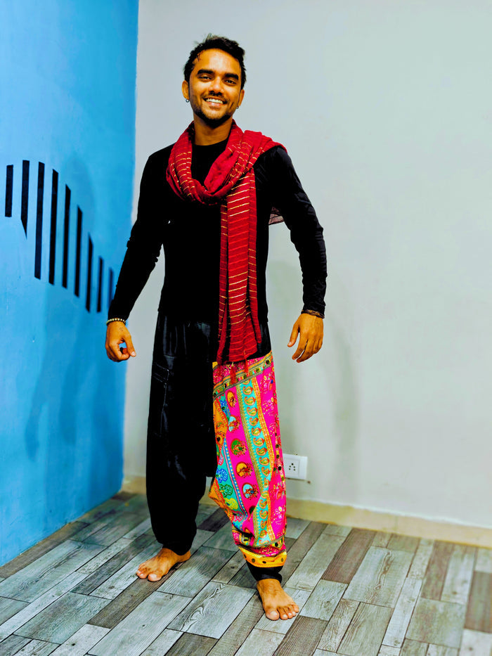 Men's Harem Pants For Garba | Navaratri Festival Print With Hand Work