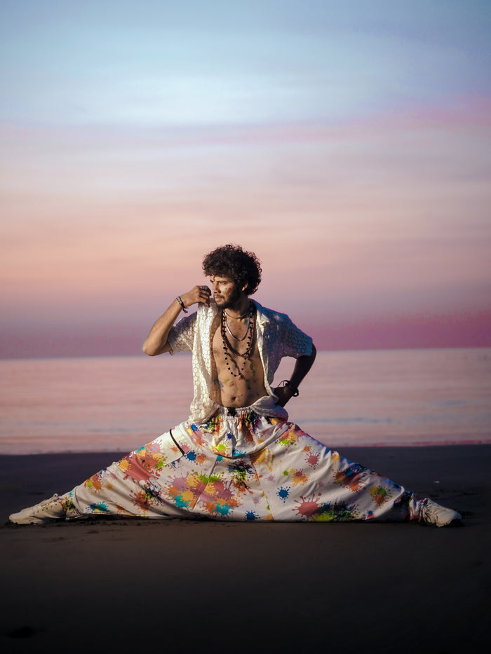 Men's Holi Party Special Colourful Harem Pants For Dance Travel