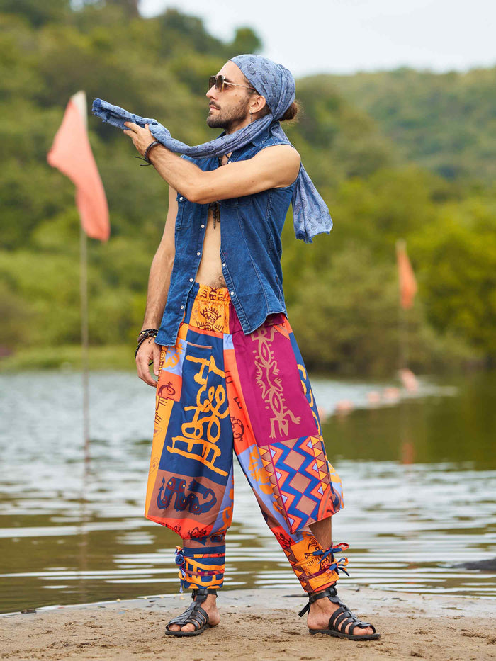 Buy Men's Japanese inspired Bohemian Hippy Harem Pants For Dance Travel Yoga
