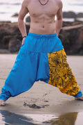 Men's Lion Print Hippy Baggy Aladdin Bohemian Harem Pants For Travel Dance Yoga image 1
