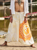Men's Mandala Print Dhoti Balloon Harem Pants For Travel Yoga Dance image 1