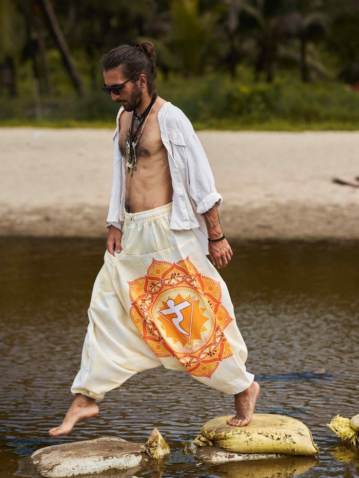 Men's Mandala Print Dhoti Balloon Harem Pants For Travel Yoga Dance image 2