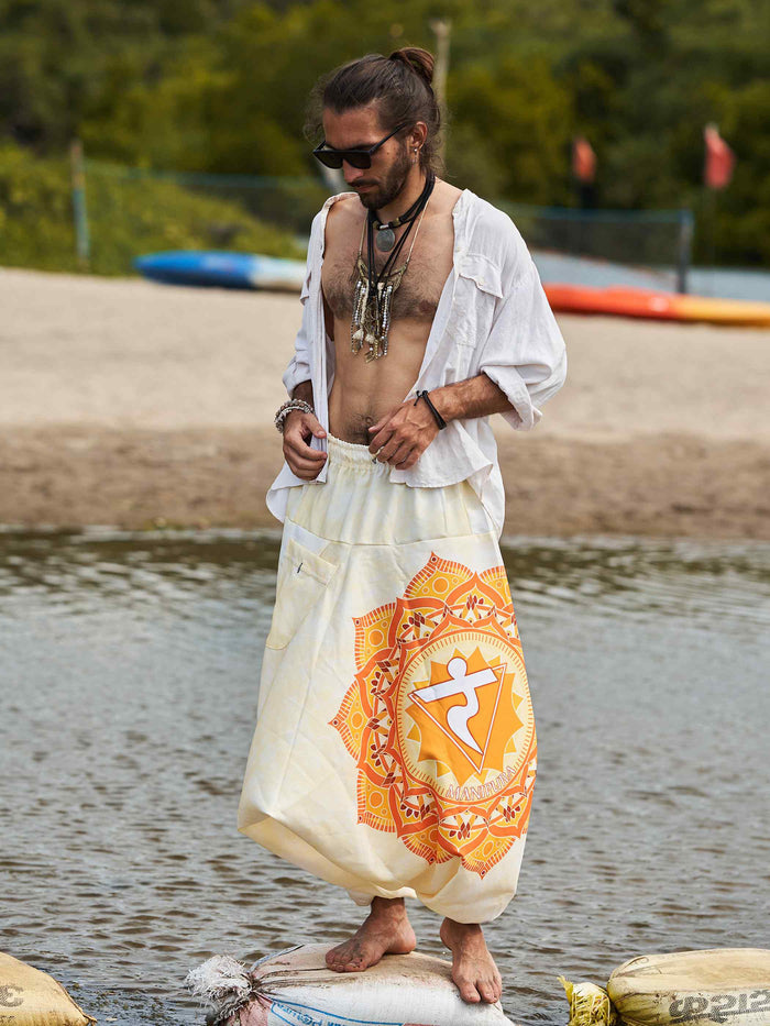 Men's Mandala Print Dhoti Balloon Harem Pants For Travel Yoga Dance image 5