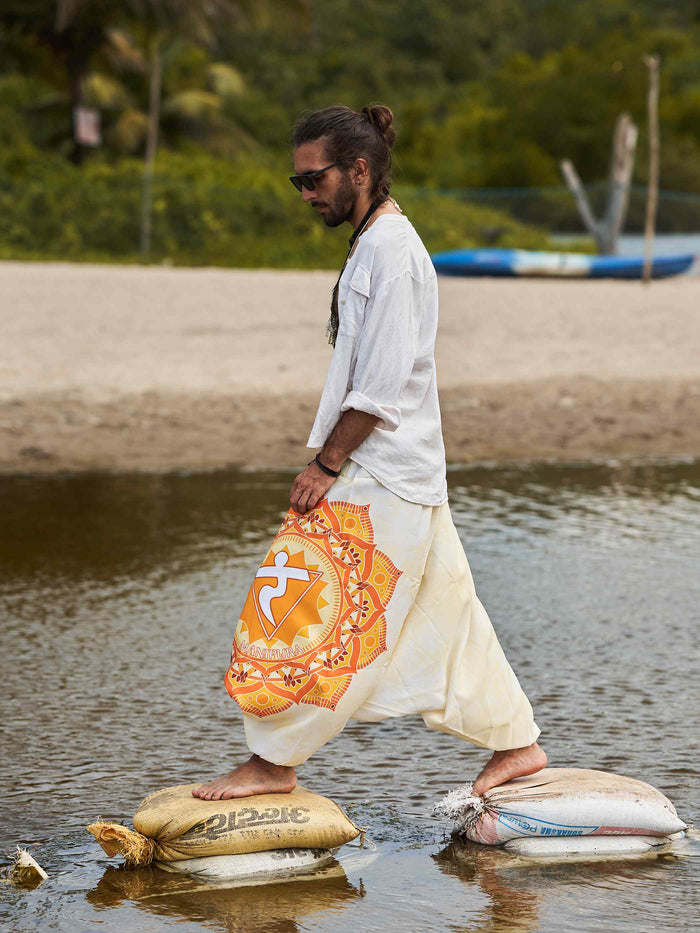Men's Mandala Print Dhoti Balloon Harem Pants For Travel Yoga Dance image 7