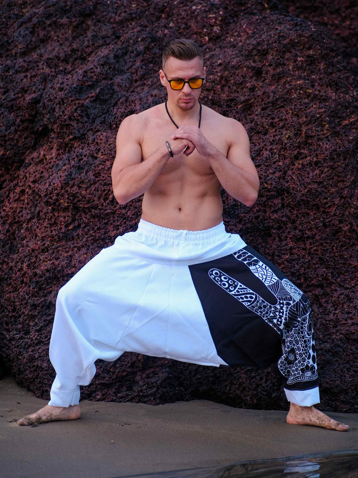 Men's Ninja Boho Alibaba Balloon Hippy Harem Pants For Travel Yoga Dance image 2