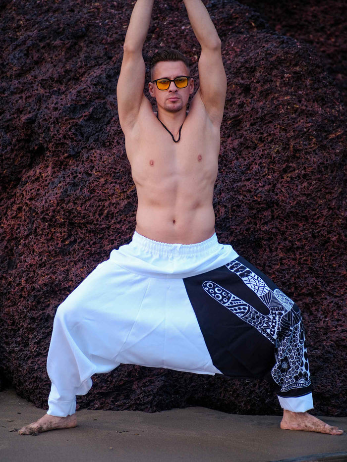Men's Ninja Boho Alibaba Balloon Hippy Harem Pants For Travel Yoga Dance image 3
