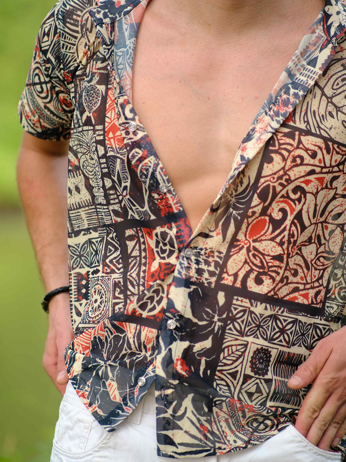 Men's Nomadic Tribal Travel Printed Shirt