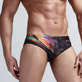 Men's Polyester Triathlon Swimming Trunks with Print - Accessories