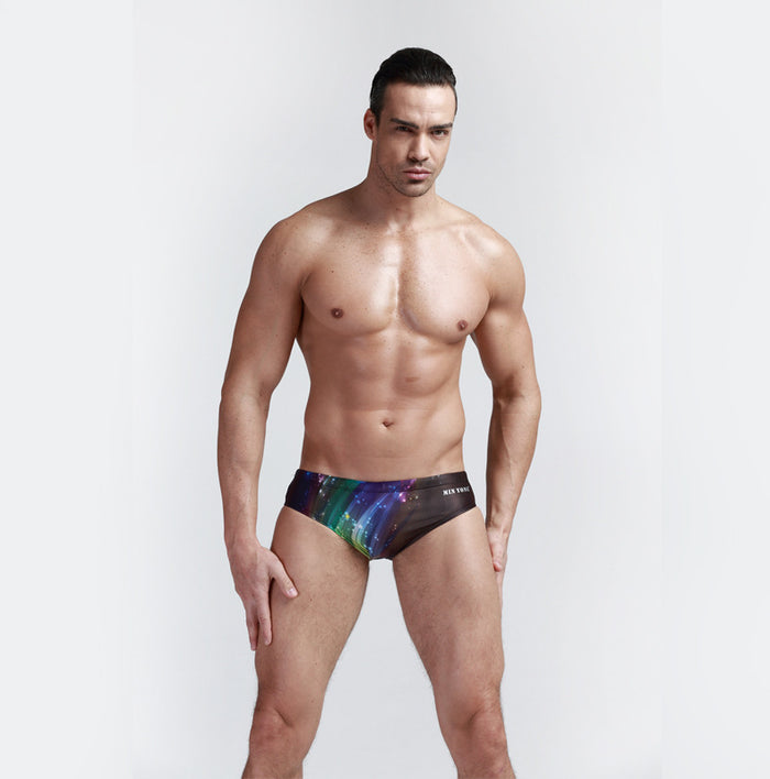 Men's Polyester Triathlon Swimming Trunks with Print - Accessories - size chart