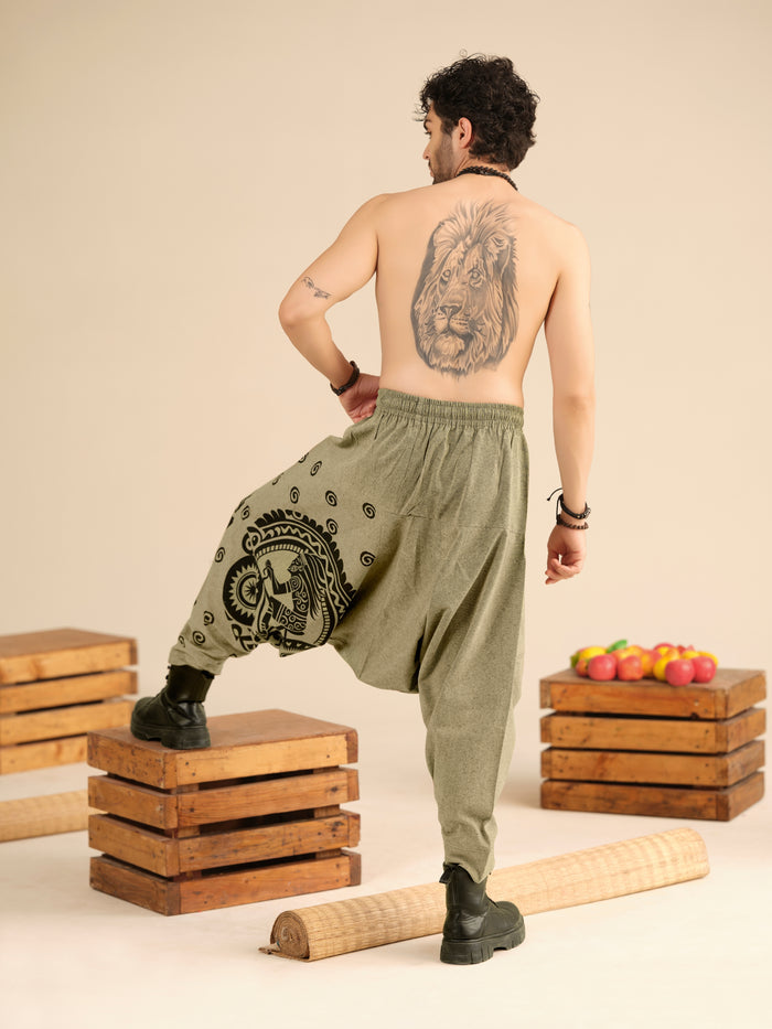 Men’s Pure Cotton Harem Pants – Breathable Yoga, Travel & Dance Lounge Wear
