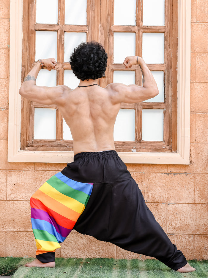 Men's Rainbow Print Harem Pants For Travel Dance Yoga