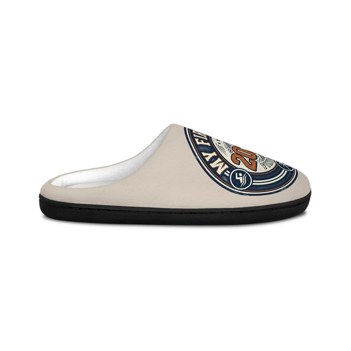 Men's Slippers — 'My First Flight 2026' Vintage Travel Indoor House