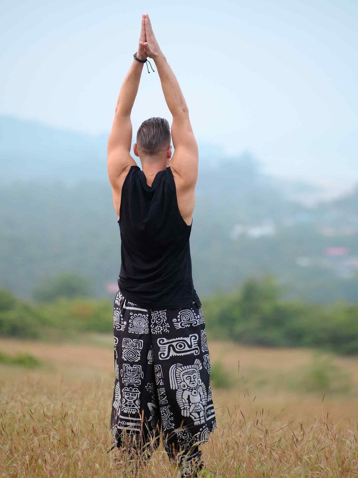 Men's Tribal Print Baggy Hippy Boho Harem Pants For Travel Dance Yoga image 3
