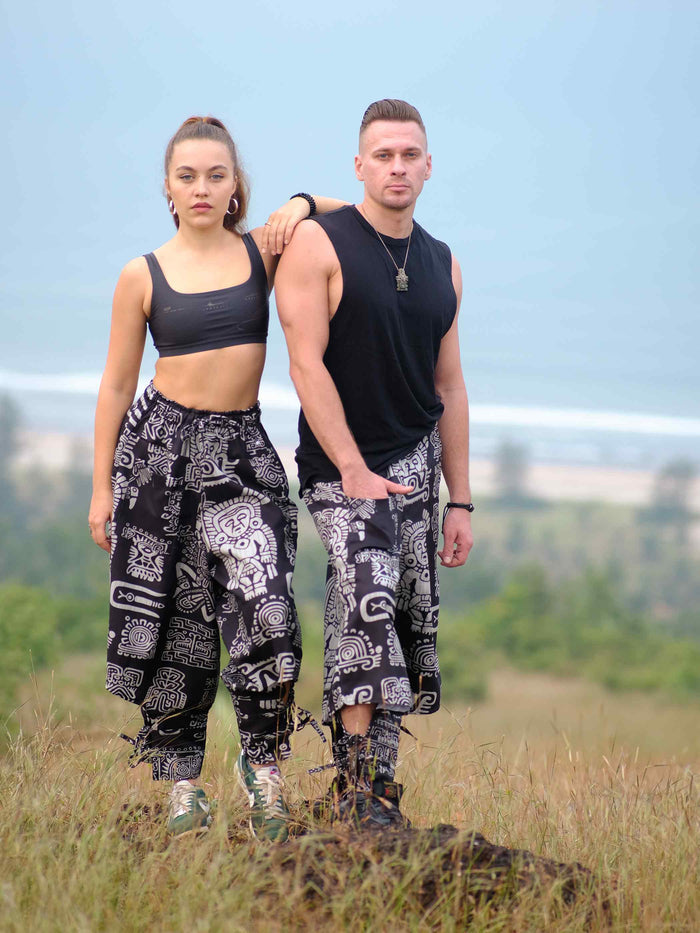 Men's Tribal Print Baggy Hippy Boho Harem Pants For Travel Dance Yoga image 5