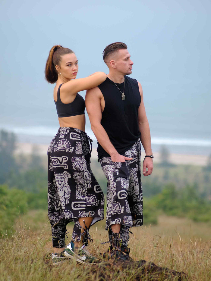 Men's Tribal Print Baggy Hippy Boho Harem Pants For Travel Dance Yoga image 6