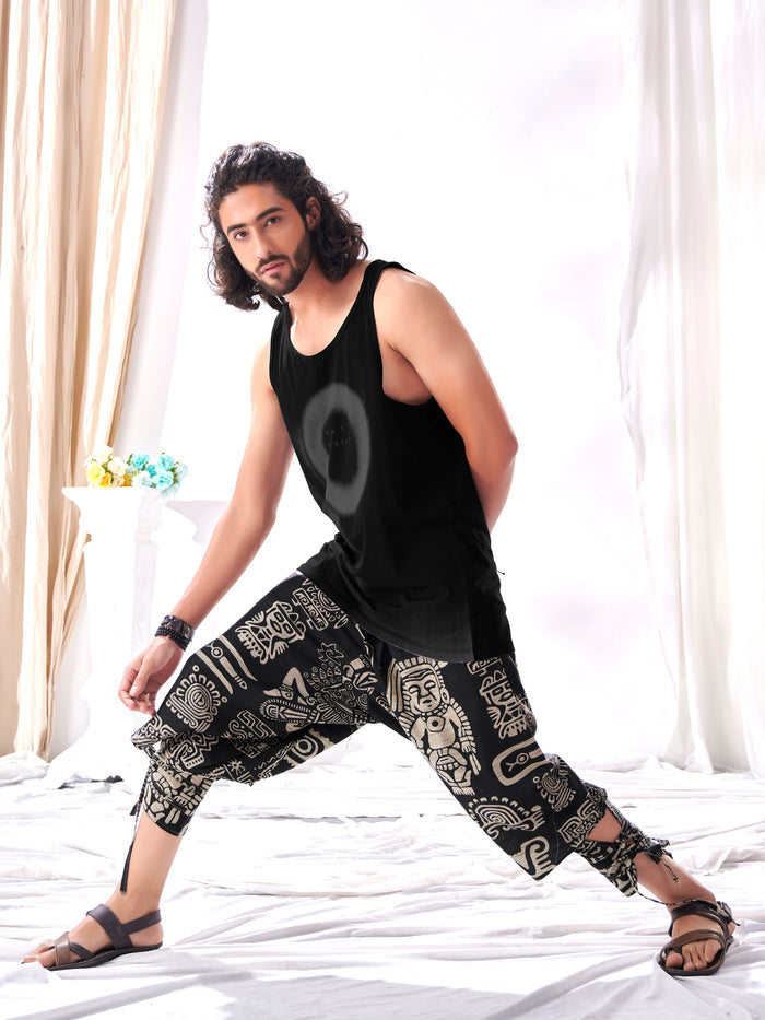 Men's Tribal Print Baggy Hippy Boho Harem Pants image 6