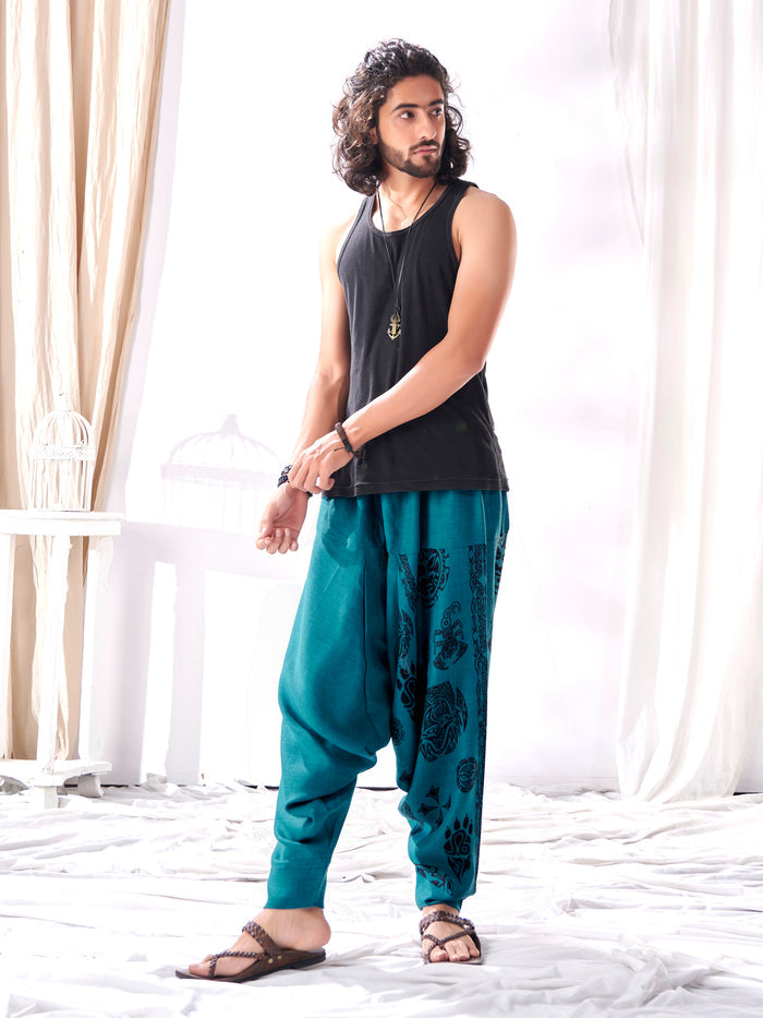 Men's Tribal Print High Waist Hippy Harem Pants image 4