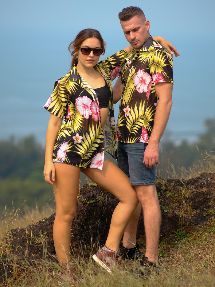 Buy Men's Tropical Floral Travel Pool Oversize Shirt