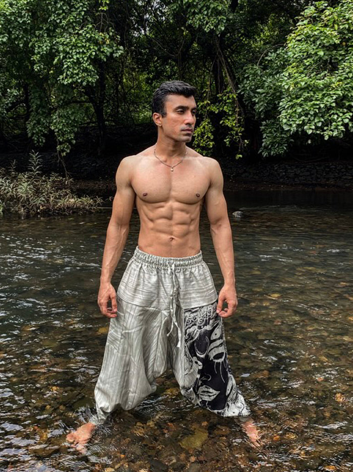 Buy Men's Unique Khaki Hippie Boho Harem Pant For Fitness Yoga Dance Travel
