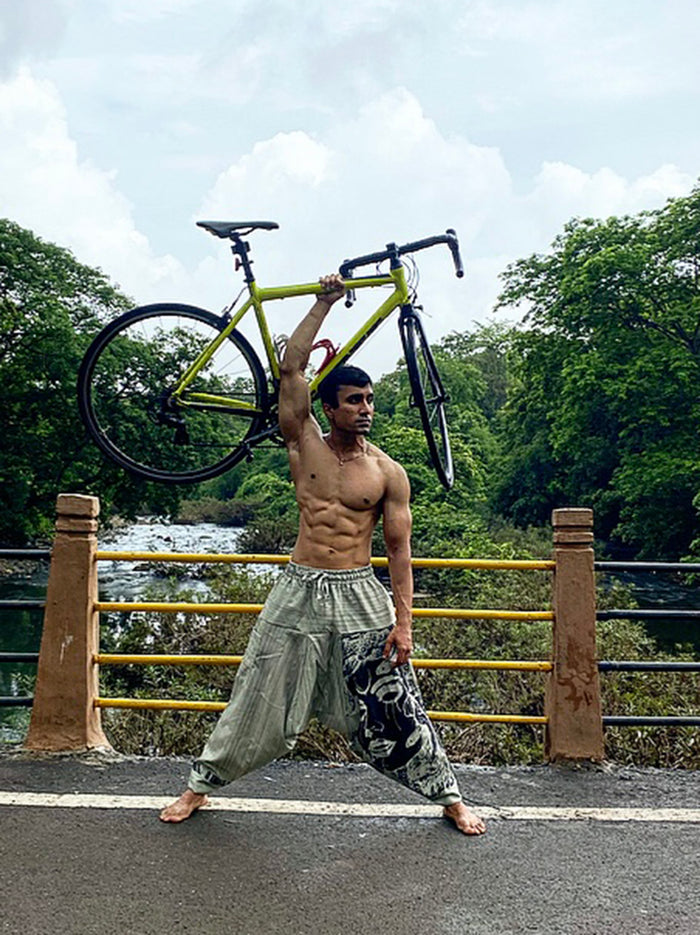 Buy Men's Unique Khaki Hippie Boho Harem Pant For Fitness Yoga Dance Travel