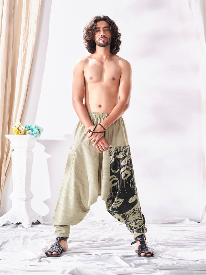 Men's Unique Khaki Hippie Boho Harem Pant For Yoga Dance Travel Track Pant image 3