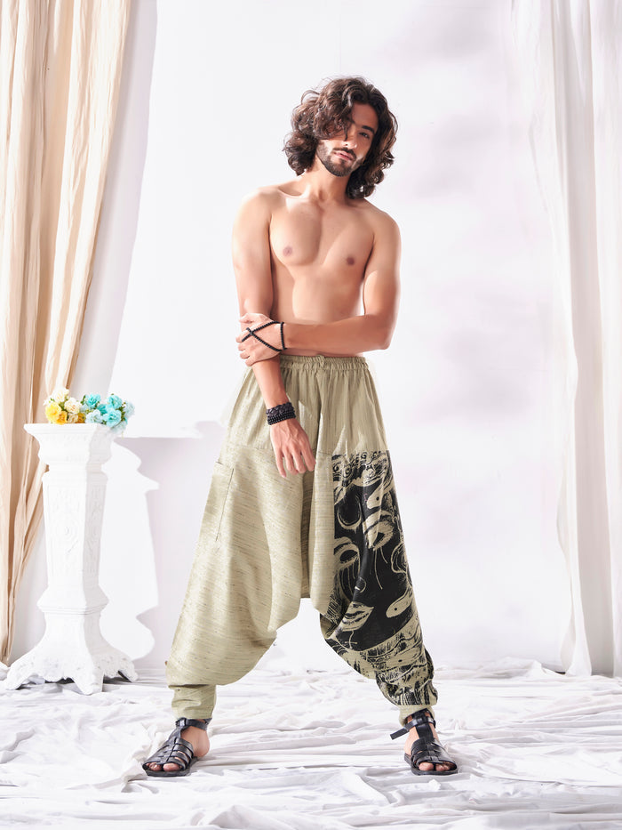 Men's Unique Khaki Hippie Boho Harem Pant For Yoga Dance Travel Track Pant image 4